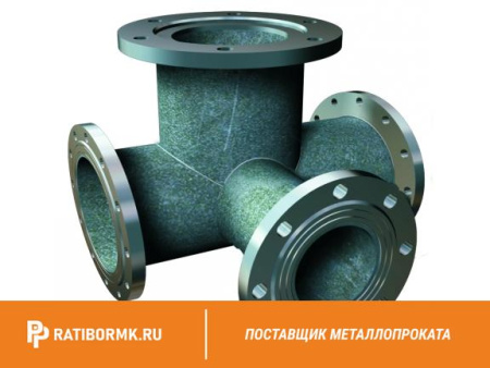 Тройник фланцевый с пожарной подставкой ППТФ 400х300