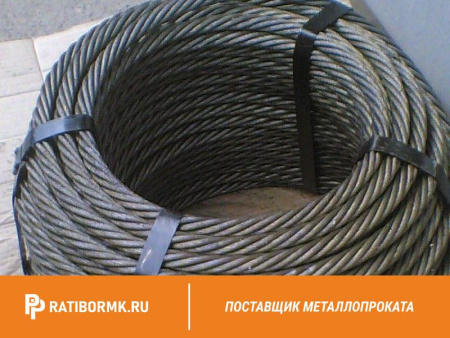Канат стальной 14 мм ГОСТ 3077-80 ЛК-О 6х19(1+9+9)+1